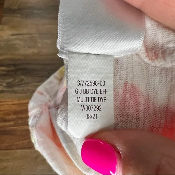 Old Navy Baby Girls Long Sleeve Ruffle Trim Tie Dye Bodysuit, Size 3-6M - Picture 9 of 10